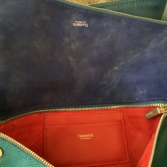 Sold Hammitt Dillon Sixth Way Leather 2ToneBlue - Picture 10 of 13